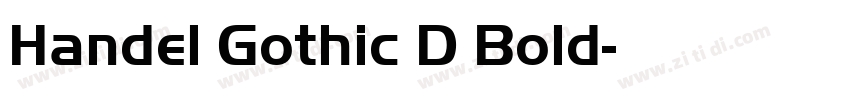 Handel Gothic D Bold字体转换